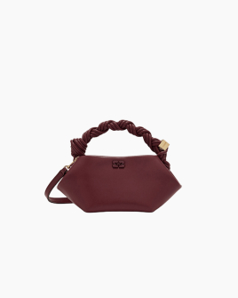 Сумка Ganni Bou Bag mini бордовий 25х11х11.5 см A6947