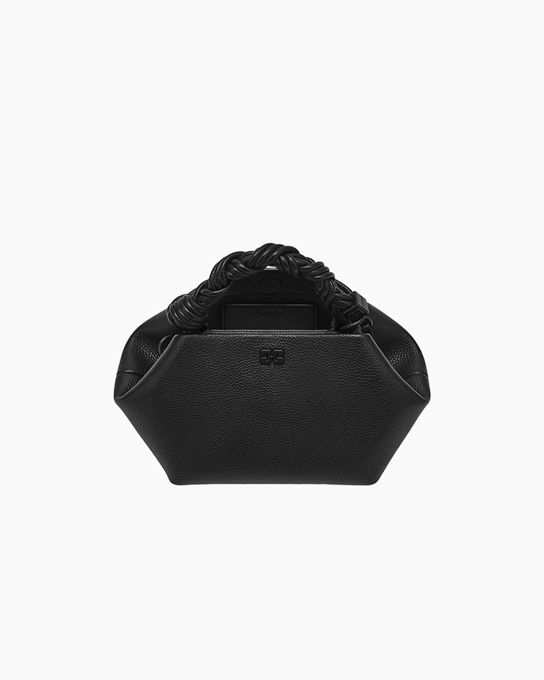 Сумка Ganni Bou Bag small тоут чорний 28х14х17 см A6955