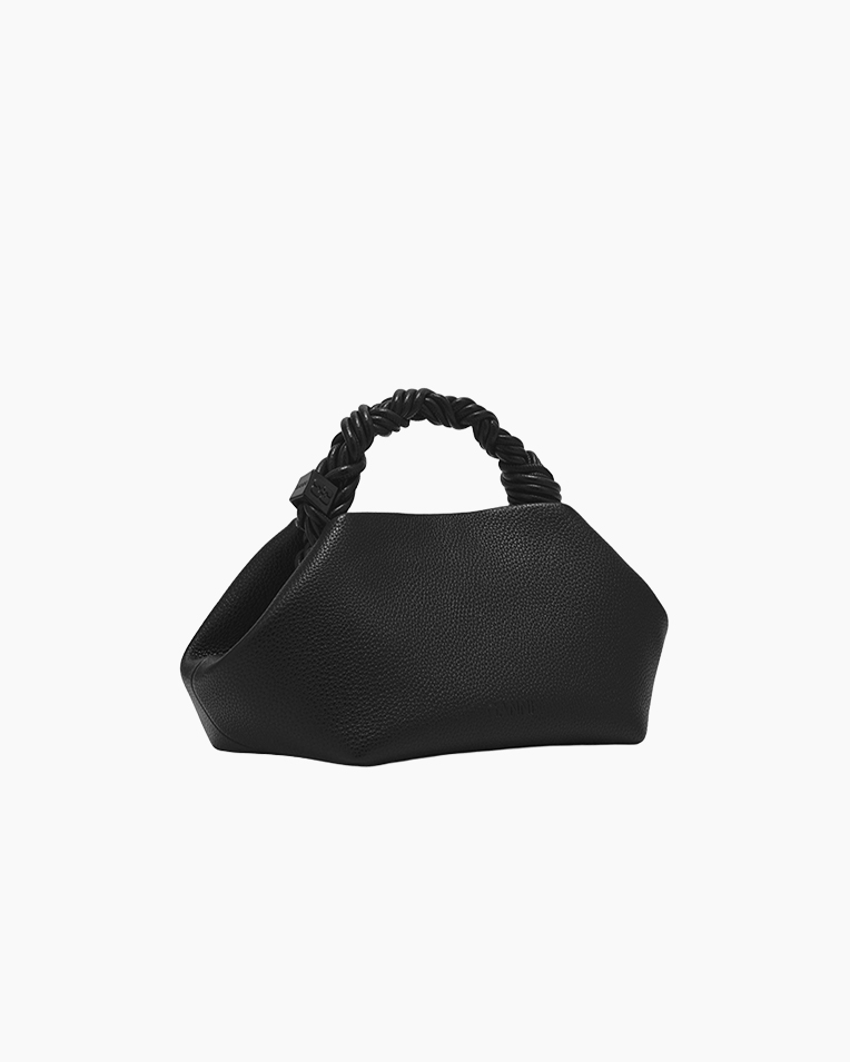 Сумка Ganni Bou Bag small тоут шкіра чорний 28х14х17 см A6955