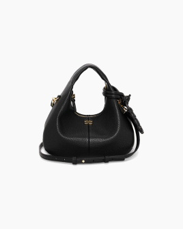 Сумка Ganni Small Mini Hobo bag чорний хабо 24,5x12х24 см A6976