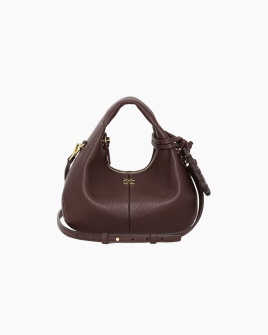 Сумка Ganni Small Mini Hobo bag хабо коричневий 24,5x12х24 см A7102