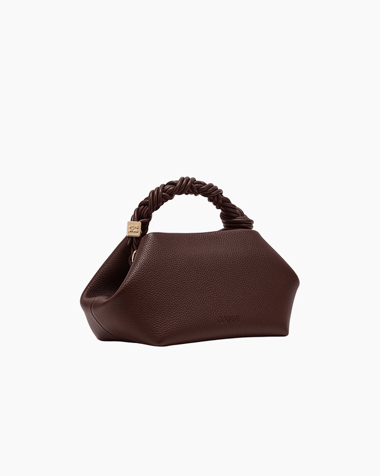 Сумка Ganni Bou Bag small тоут кожа коричневый 28х14х17 см A7274