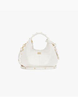 Сумка Ganni Mini Hobo bag Studs хабо белый 60x19х24 см B2070129