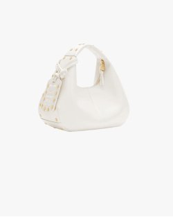 Сумка Ganni Mini Hobo bag Studs хабо белый 60x19х24 см B2070129