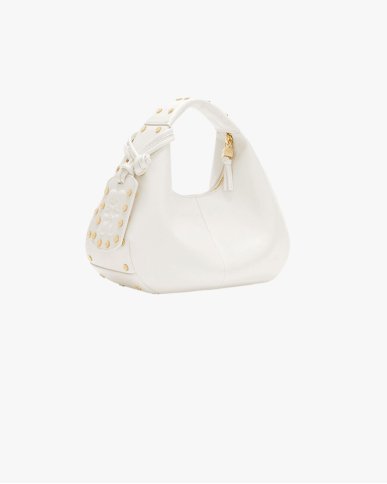 Сумка Ganni Mini Hobo bag Studs хабо білий 60x19х24 см B2070129
