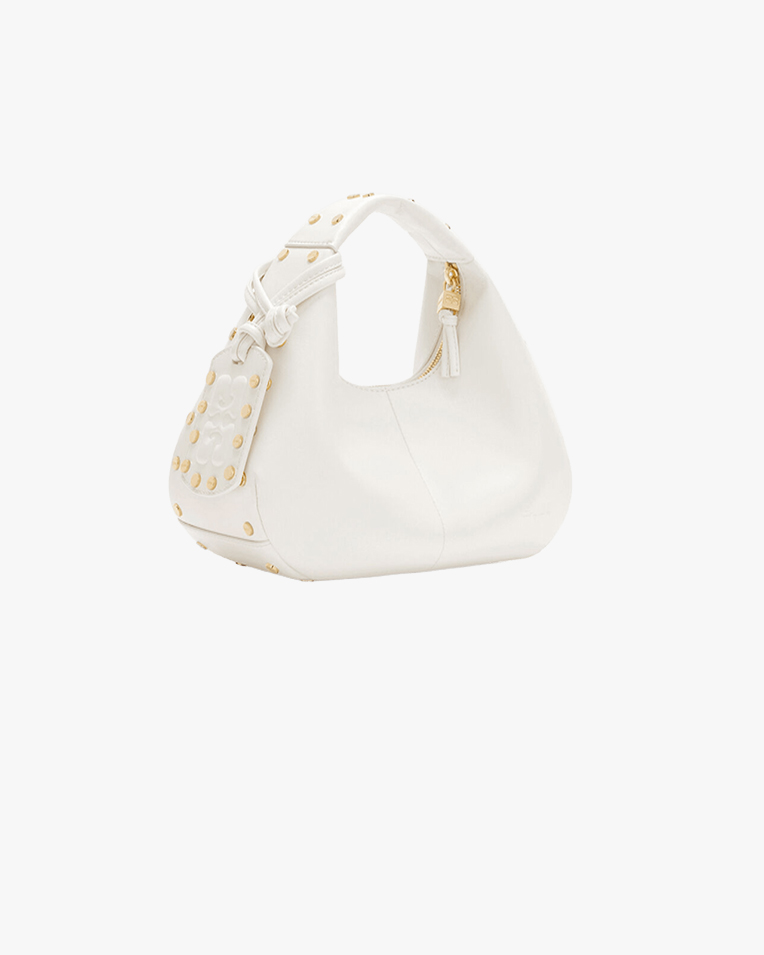 Сумка Ganni Mini Hobo bag Studs хабо белый 60x19х24 см B2070129