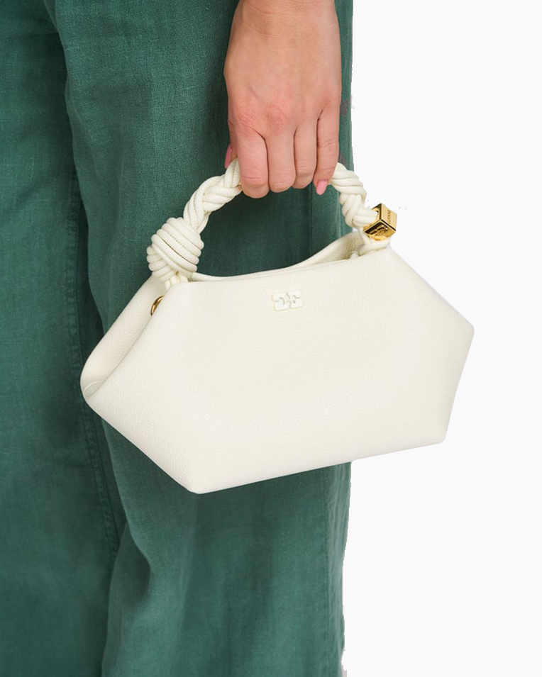 Сумка Ganni Bou Bag small тоут білий 28х14х17 см B2100140