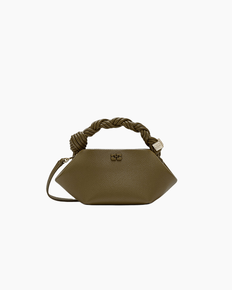 Сумка Ganni Bou Bag mini зелений 25х12х13 см C2100008
