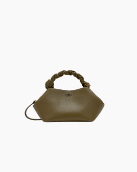 Сумка Ganni Bou Bag small хакі 28х14х17 см C2100011