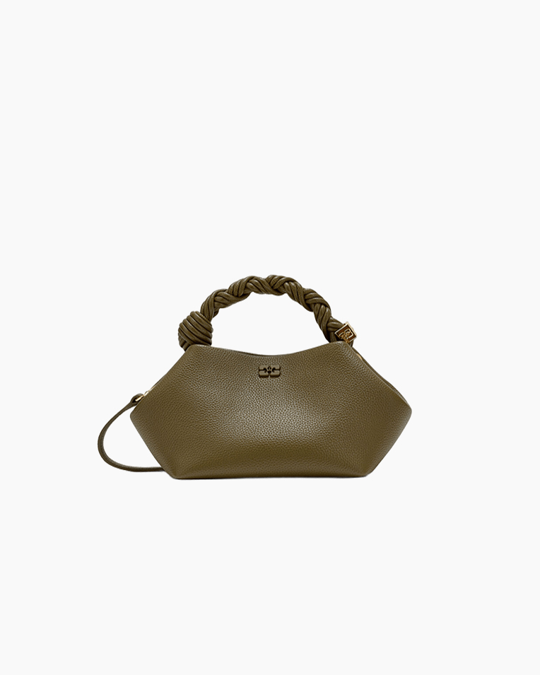 Сумка Ganni Bou Bag small хакі 28х14х17 см C2100011