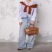 Сумка женская Hidesins shoulder bag FLAP M через плечо кожа коричневый 34×21×12 см FL12TRCRM