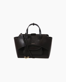 Сумка женская Hidesins shoulder bag FLAP M через плечо кожа темно коричневый 34×21×12 см FL12TRTMR