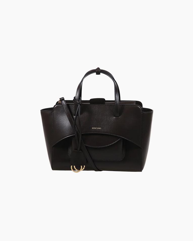 Сумка жіноча Hidesins shoulder bag FLAP M через плече шкіра темно коричневий 34×21×12 см FL12TRTMR