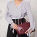 Сумка жіноча Hidesins shoulder bag FLAP M через плече бордовий шкіра 34×21×12 см FL12TRWNE