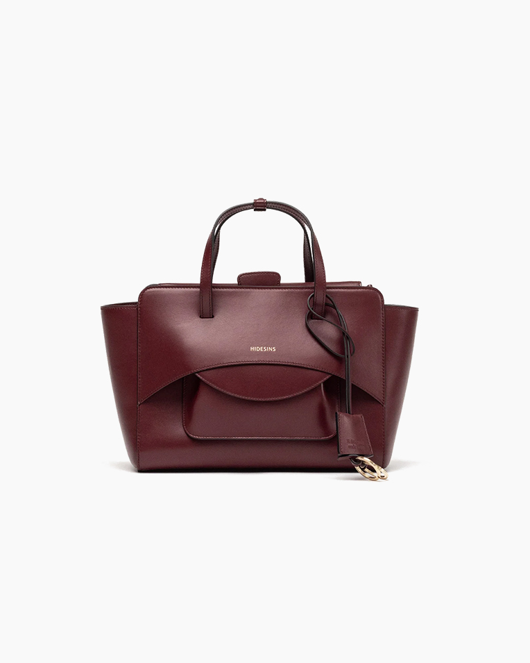 Сумка жіноча Hidesins shoulder bag FLAP M через плече бордовий шкіра 34×21×12 см FL12TRWNE