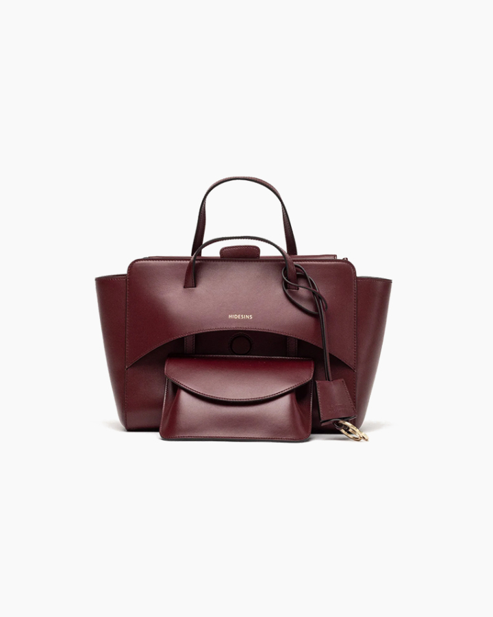 Сумка жіноча Hidesins shoulder bag FLAP M через плече бордовий шкіра 34×21×12 см FL12TRWNE
