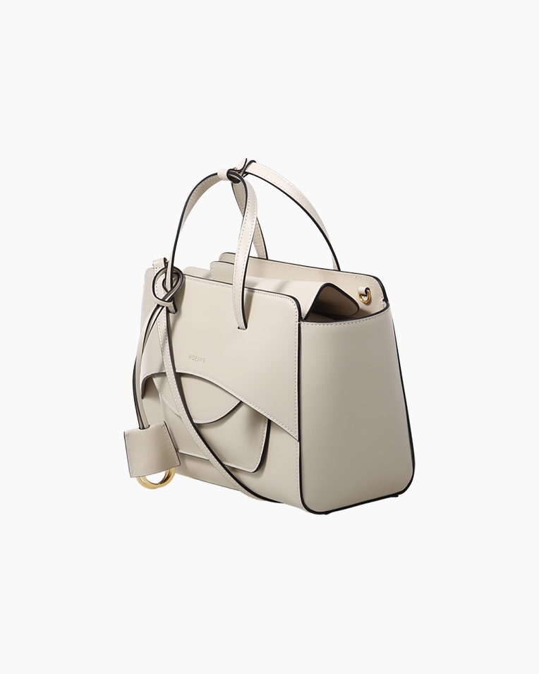 Сумка жіноча Hidesins shoulder bag FLAP M через плече бежева шкіра 34×21×12 см FL12TRWNEb