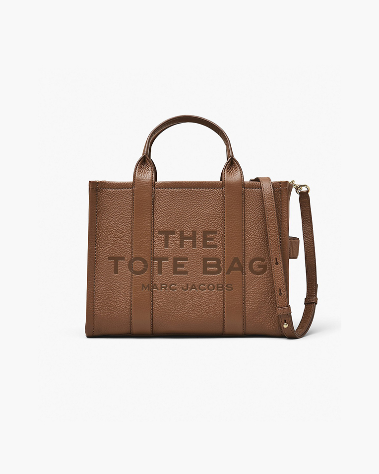 Сумка Marc Jacobs The Leather Medium Tote Bag, тоут зернистая кожа карамель 34x15х27 см H004L01PF21212
