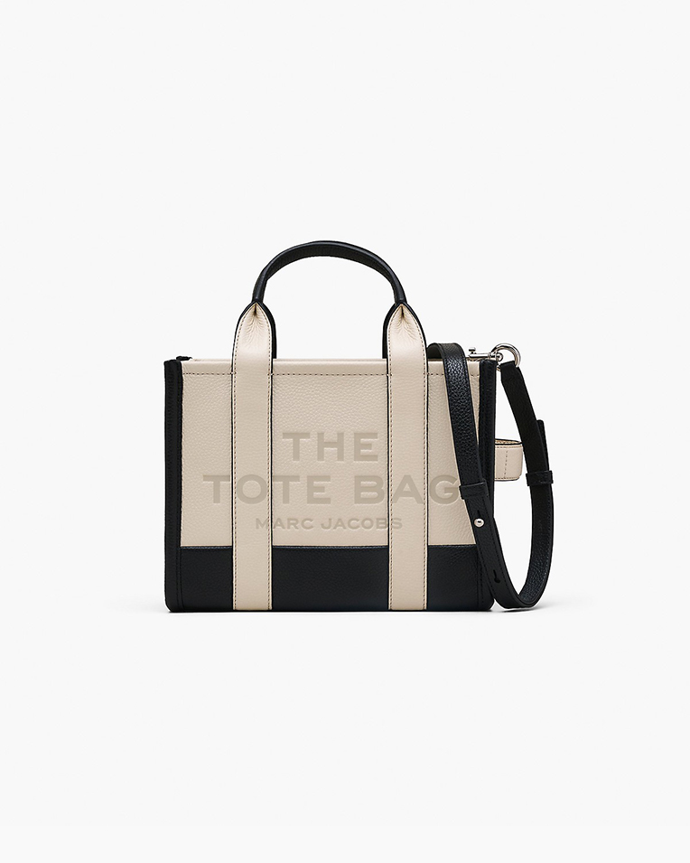 Сумка Marc Jacobs The Colorblock Leather Small, тоут зерниста шкіра сіро-бежевий 26x13х21 см H006L01RE22112