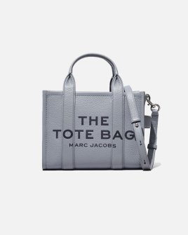 Сумка Marc Jacobs The Leather Small Tote Bag, тоут зернистая кожа серый 26x13х21 см H009L01SP21050