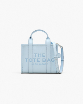 Сумка Marc Jacobs The Leather Small Tote Bag, тоут зернистая кожа голубой 26x13х21 см H009L01SP21465