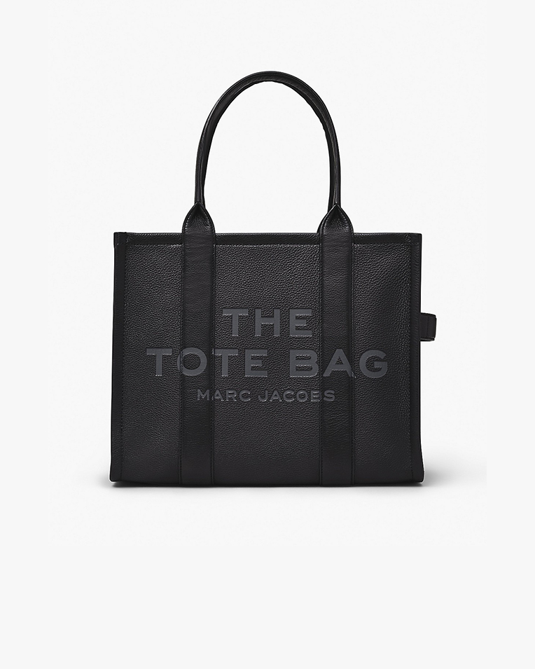 Сумка Marc Jacobs The Leather Large Tote Bag, тоут зернистая кожа черный 42x16х34 см H020L01FA21-001