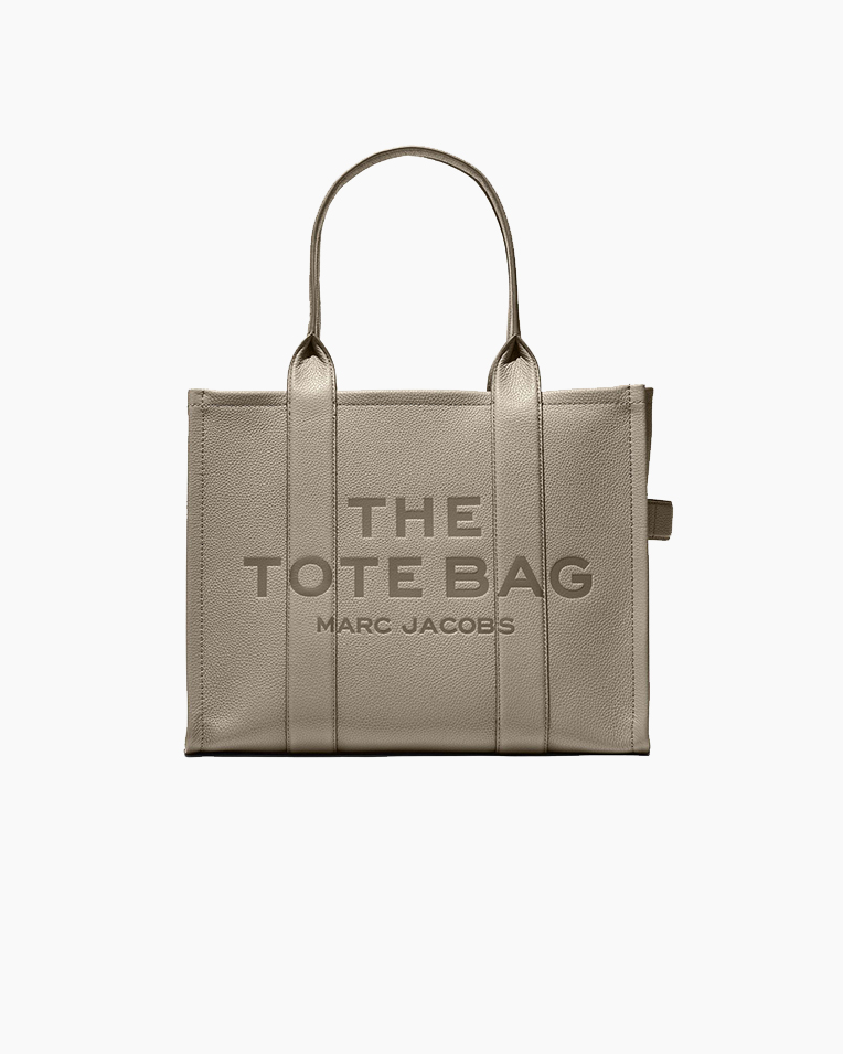 Сумка Marc Jacobs The Leather Large Tote Bag, тоут кожа серо бежевый 42x16х34 см H020L01FA21055
