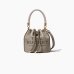 Сумка Marc Jacobs The Leather Bucket bag, торба через плечо зернистая кожа серый 16x16х21 см H652L01PF22055