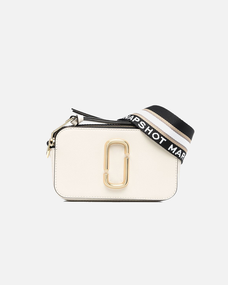 Сумка Marc Jacobs The Snapshot Cloud White Multi, через плечо гладкая кожа бело розовый 18x6х11 см M0012007136