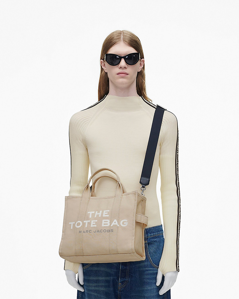 Сумка Marc Jacobs The Canvas Medium Tote Bag, тоут текстиль бежевая 34x15х27 см M0016161260