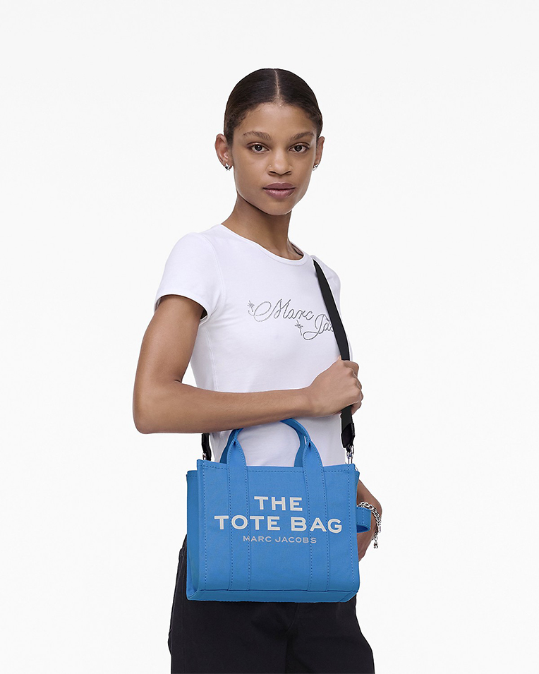 Сумка Marc Jacobs The Canvas Small Tote Bag через плече хлопок синий 26x13х21 см M0016493 436