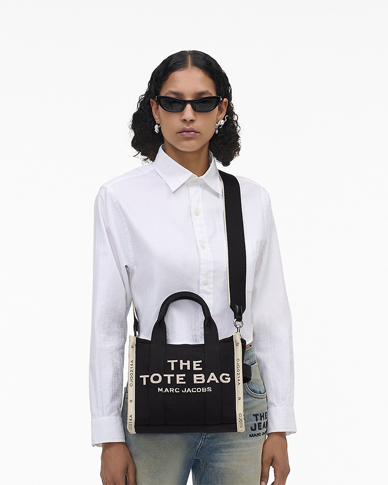 Сумка Marc Jacobs The Jacquard Small Tote Bag, тоут жаккард черный маленькая 26x13х21 см M0017025001