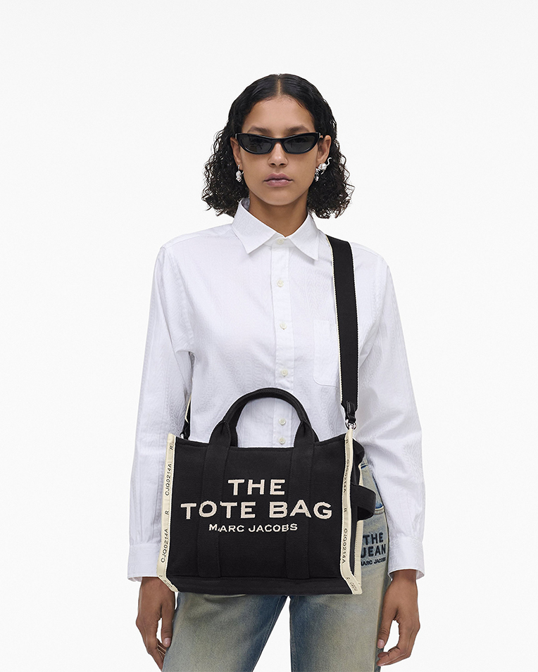 Сумка Marc Jacobs The Jacquard Medium Tote Bag, тоут жаккард черная 34x15х27 см M0017027001