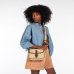 Сумка Max Mara Gapnew через плече текстиль із вставками шкіри бежевий 18x6x16 см WE5511025506002