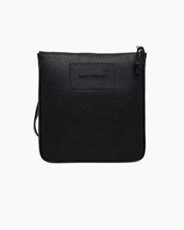 Сумка мужская Emporio Armani через плечо на молнии кожа черная 23,5x2,5х22 см Y4M252Y068E
