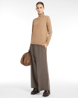 Жіночий гольф, водолазка Max Mara Kiku з шовку та вовни карамельний 5366022600-004