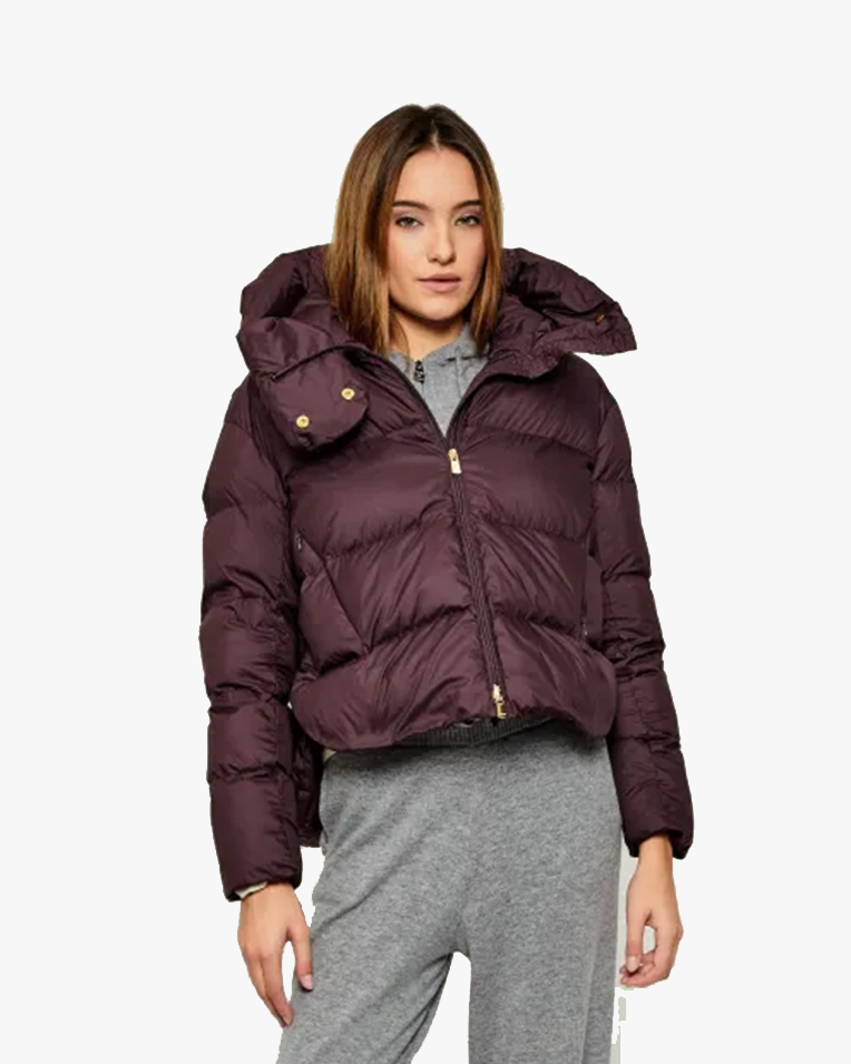 Женская утепленная куртка Pinko Giza бордовый 101602A2P6RR7