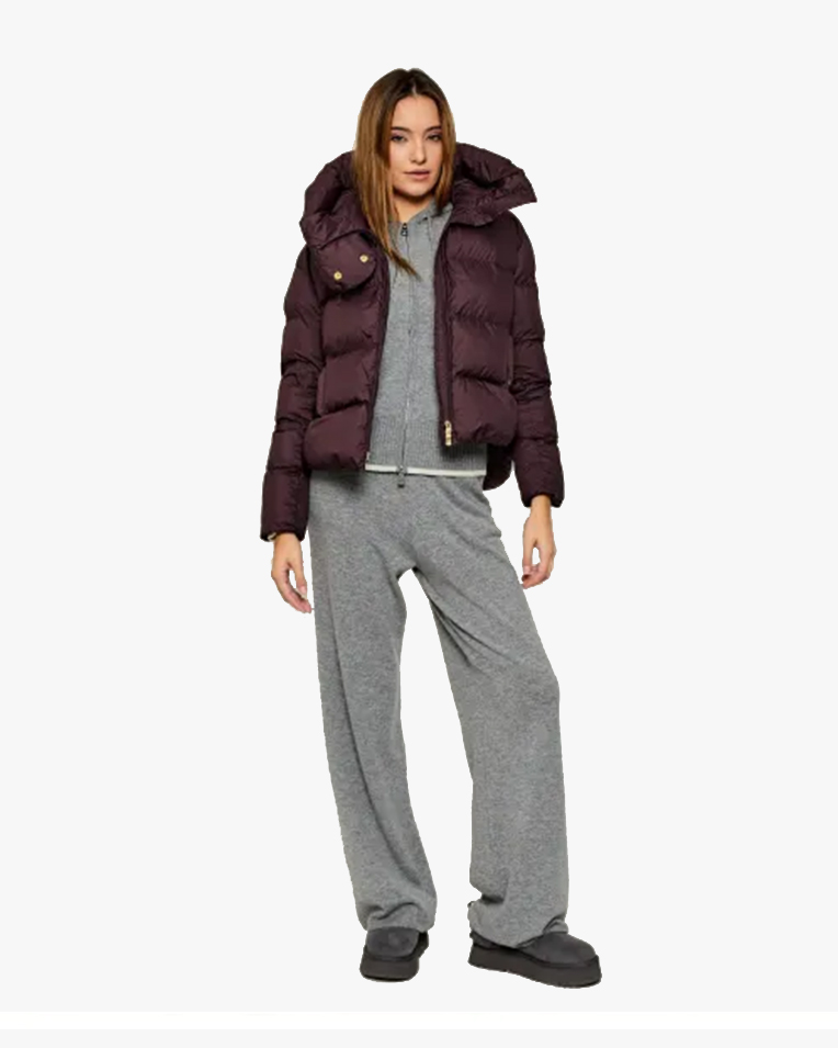 Женская утепленная куртка Pinko Giza бордовый 101602A2P6RR7