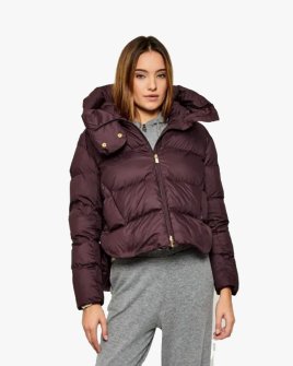 Жіноча утеплена куртка Pinko Giza бордовий 101602A2P6RR7