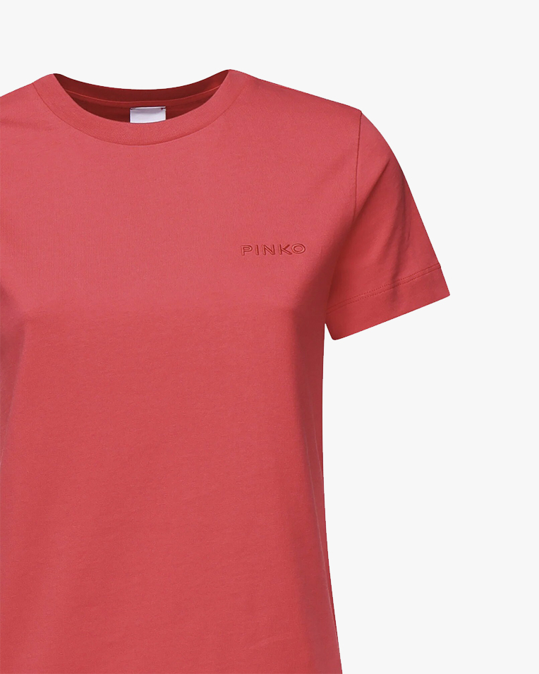 Жіноча футболка Pinko Start з вишитим логотипом червоний 101752A2HNO57