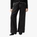 Женские джинсы широкого кроя Pinko Wanda Wide Leg Turn-Up хлопок с логотипом Love Birds черный 105541A2RRPJ4