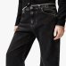Женские джинсы широкого кроя Pinko Wanda Wide Leg Turn-Up хлопок с логотипом Love Birds черный 105541A2RRPJ4