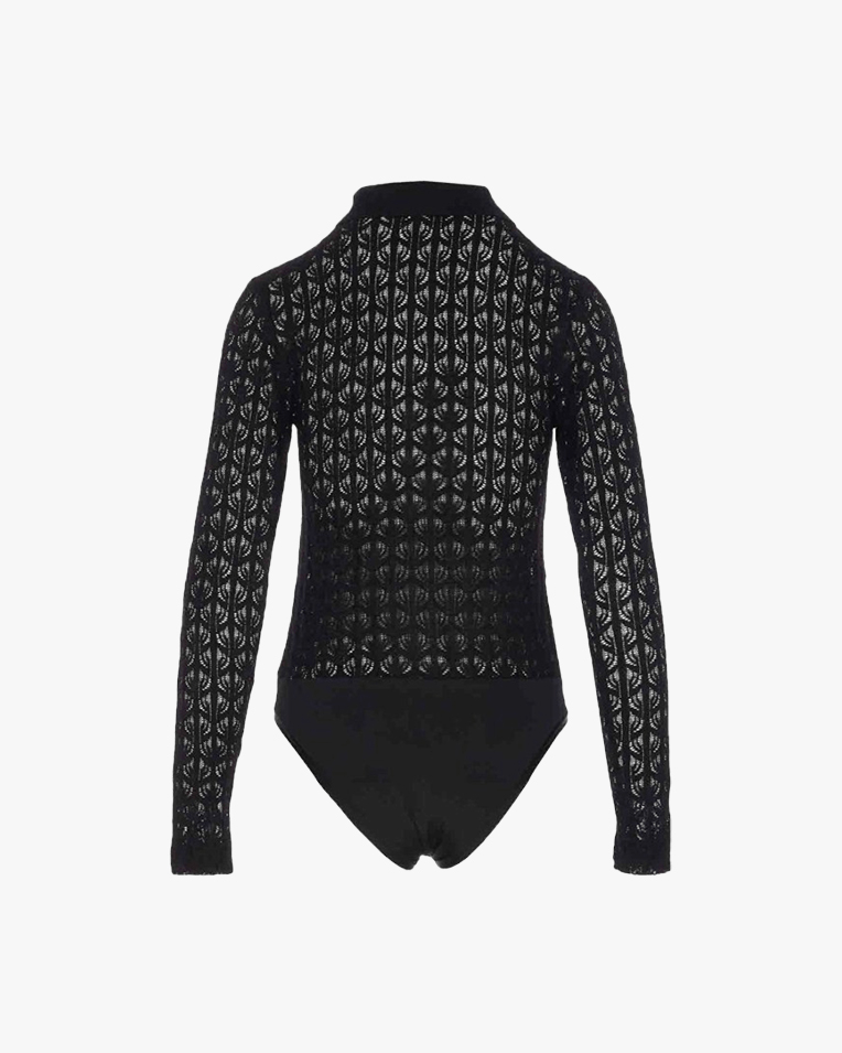 Жіночий трикотажний боді Pinko Yoana з вовною чорний 105977A2YIZ99