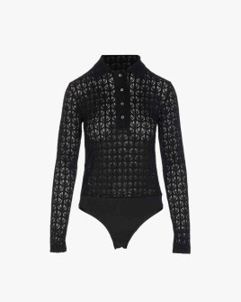 Жіночий трикотажний боді Pinko Yoana з вовною чорний 105977A2YIZ99