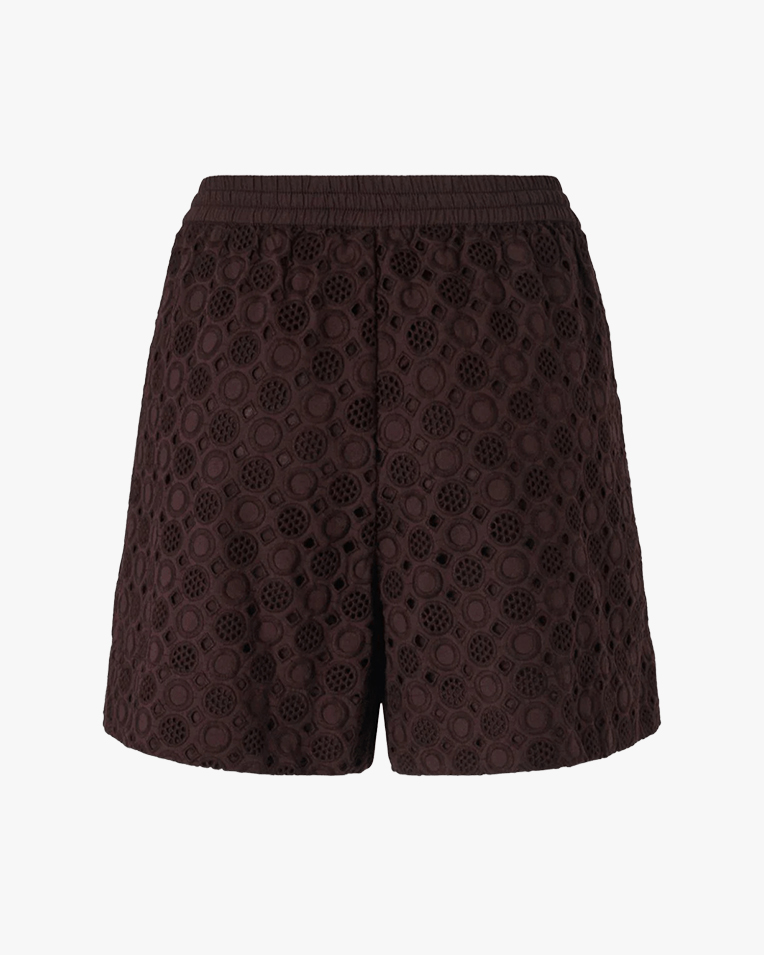 Жіночі шорти Pinko Liz Short перфоровані бавовна коричневий 106223A35PM28
