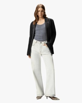 Женские джинсы широкого кроя Pinko Wanda Wide Leg хлопок голубые 106383A34XPJN