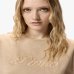 Женская футболка Pinko Suzanna с вышитым логотипом хлопок бежевый 106497A36TC36