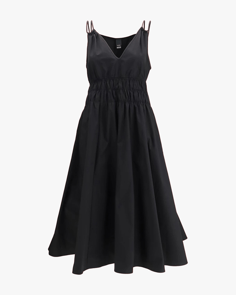 Женское платье Pinko Amie на тонких бретелях хлопок черный 106524A35QZ99