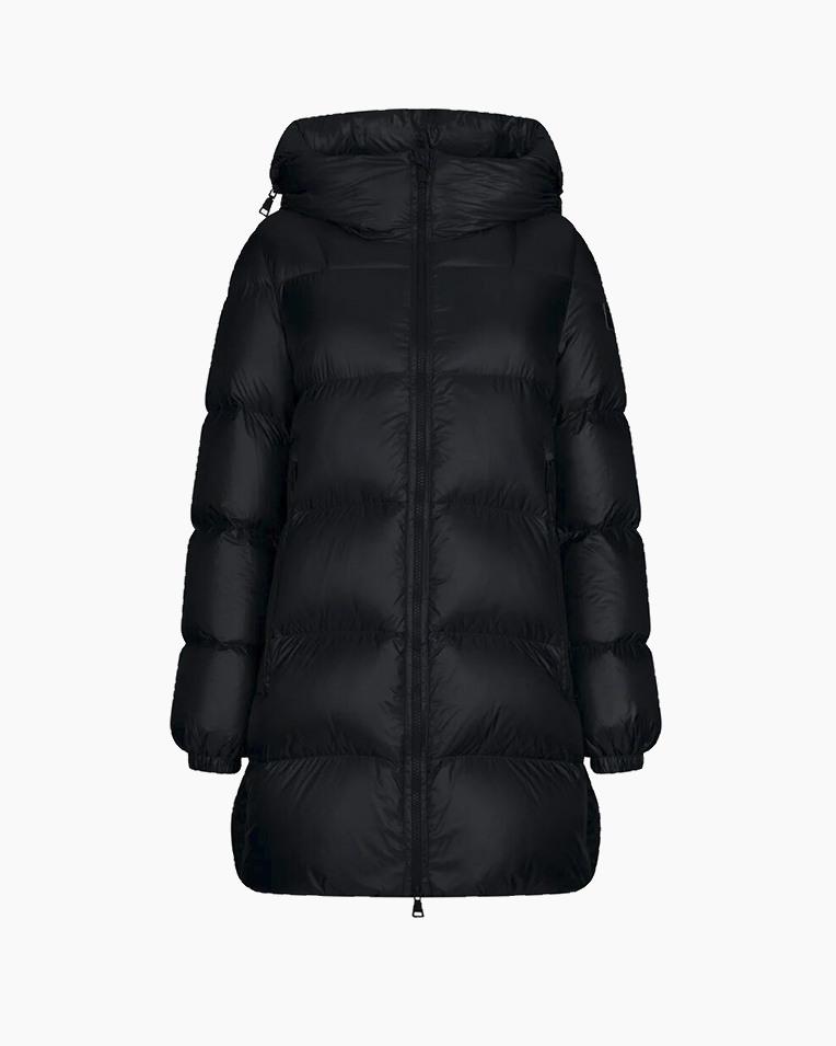 Женский пуховик длинный Add полиамид черный 10AW173-8507