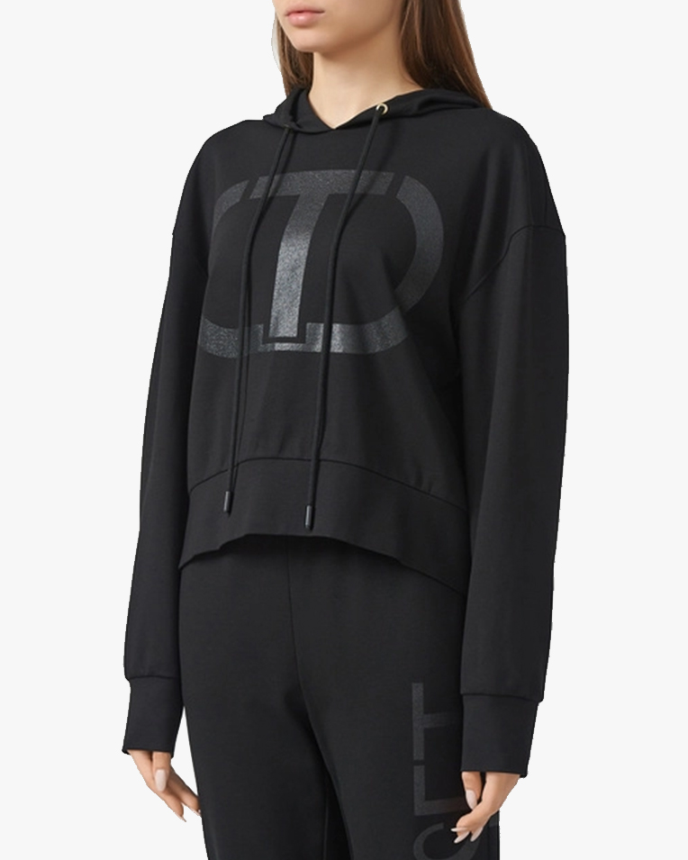 Жіночий спортивний костюм Twinset з логотипом Oval чорний 232TP2082+232TP2621